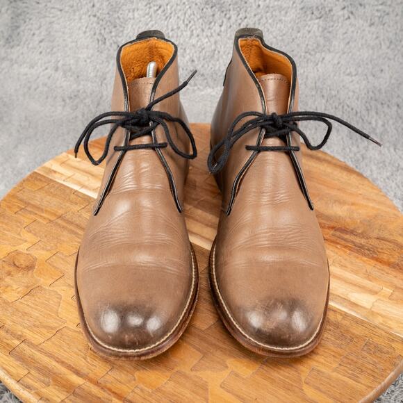 Penny Luck Visionary Falcon Gray Leather Chukka Boots Men's 9 - Picture 2 of 10